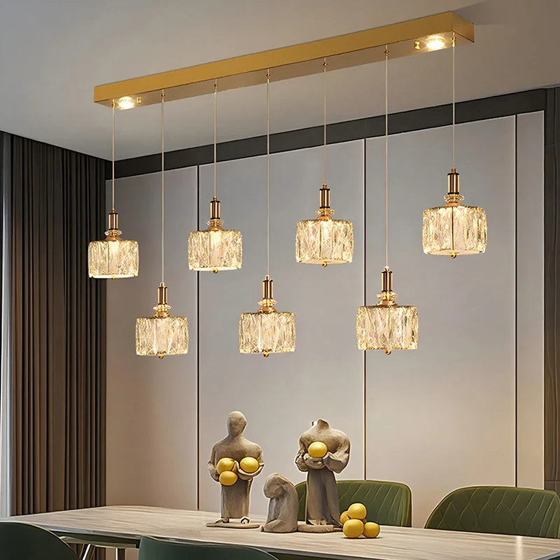 Crystal Restaurant Chandelier — Grand Multi-Head Villa Ceiling Light