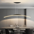 Simple Design Black Chandelier — Modern LED Ceiling Pendant for Dining & Bar