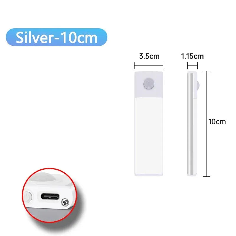 USB-C Rechargeable LED Cabinet Light — Ultra-Thin Motion Sensor Strip