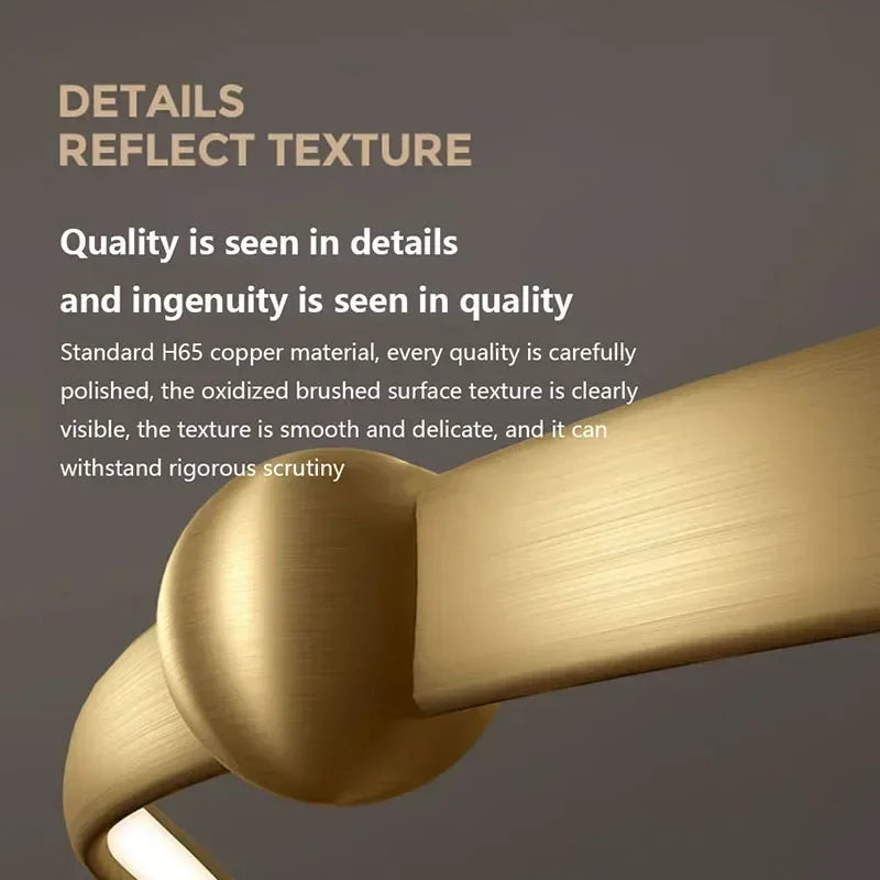 Gilded Round LED Ceiling Light — Modern Nordic Bedroom & Dining Fixture