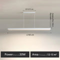 Modern Linear LED Pendant Light — Dimmable Dining Table & Kitchen Bar Fixture