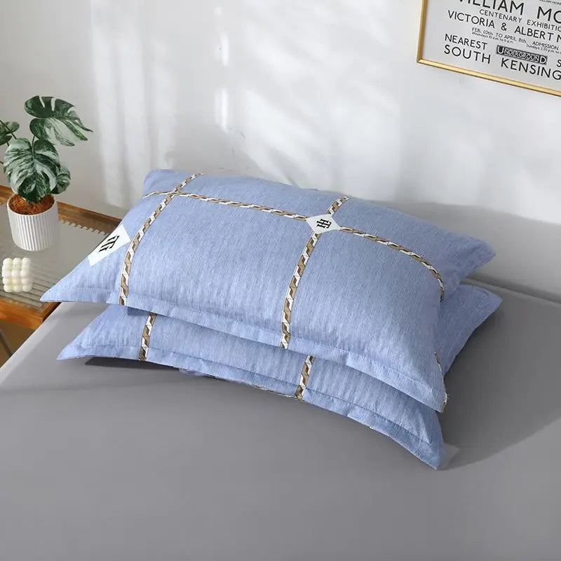 Thickened Solid Pillowcase Set — Soft Everyday Dorm & Apartment Bedding