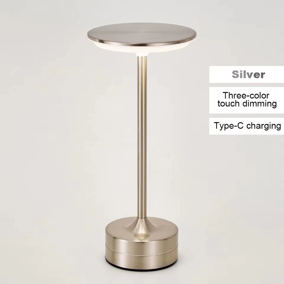 Crystal Rechargeable Touch Desk Lamp — 3-Color Dimmable Ambient Light