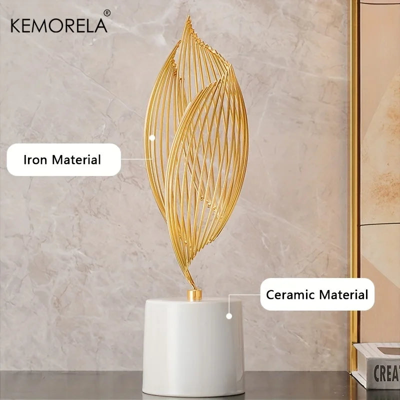 Modern Abstract Ceramic Statue — Sculptural Centerpiece for Living Room