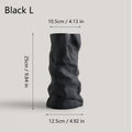 Wrinkled Ceramic Vase — Modern Sculptural Vessel for Living Room & Entryway