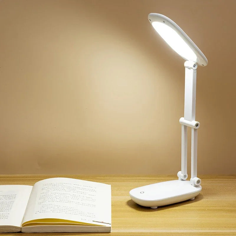 Foldable Touch-Control LED Desk Lamp — USB Rechargeable Eye-Care Light