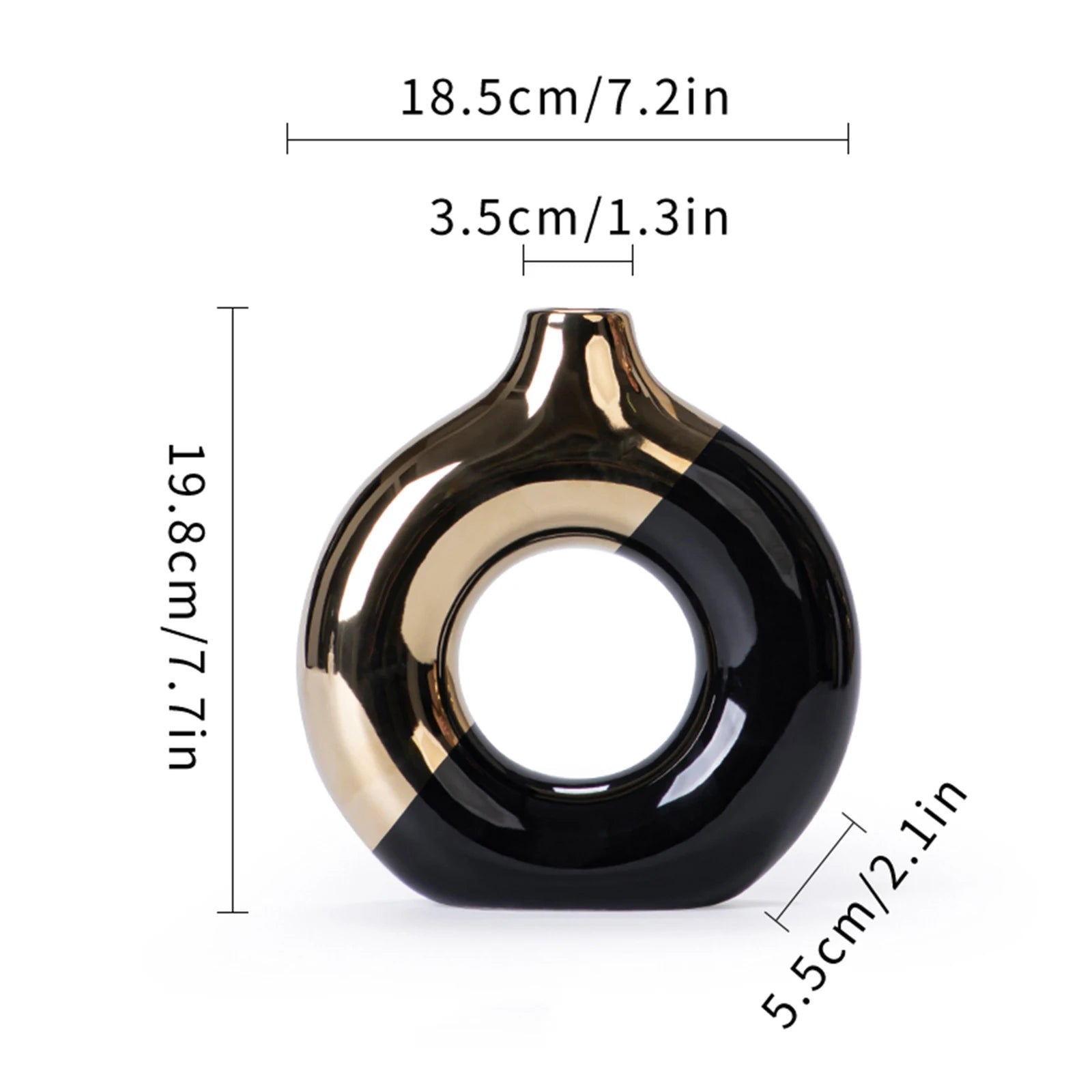 Luxury Nordic Ceramic Vase — Hotel-Style Plant Pot for Dining & Living Room