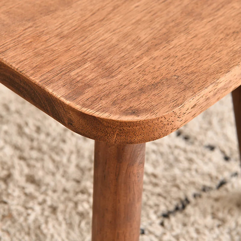 Solid Wood Shoe Changing Stool — Entryway & Bedroom Accent Seat