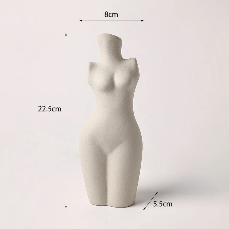 Sculptural Human-Form Ceramic Vase — Silent Wind Art Vessel