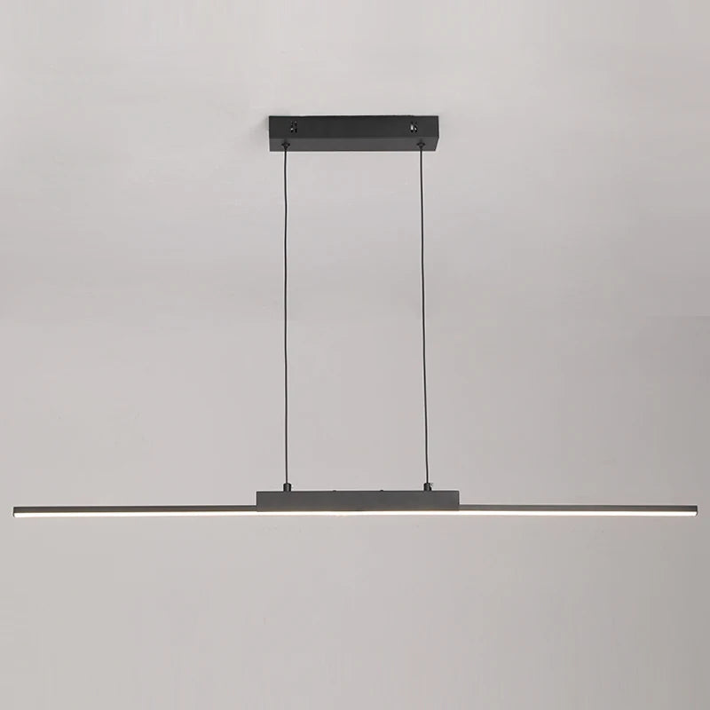 Modern Linear Pendant Light — Dimmable Long Dining Room Chandelier