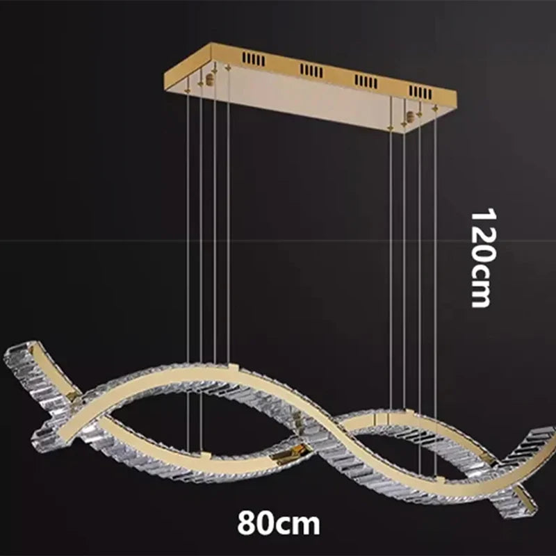 Luxury Crystal Gold Chandelier — Multi-Arm Living & Dining Room Light