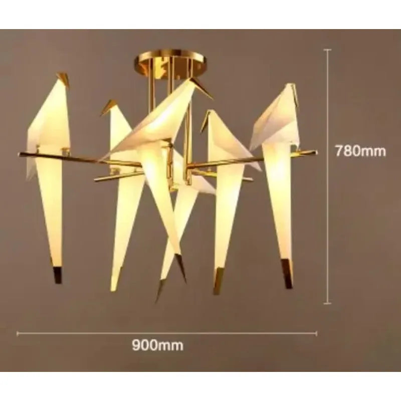 Origami Paper Bird Chandelier — Designer Bird Lamp Collection