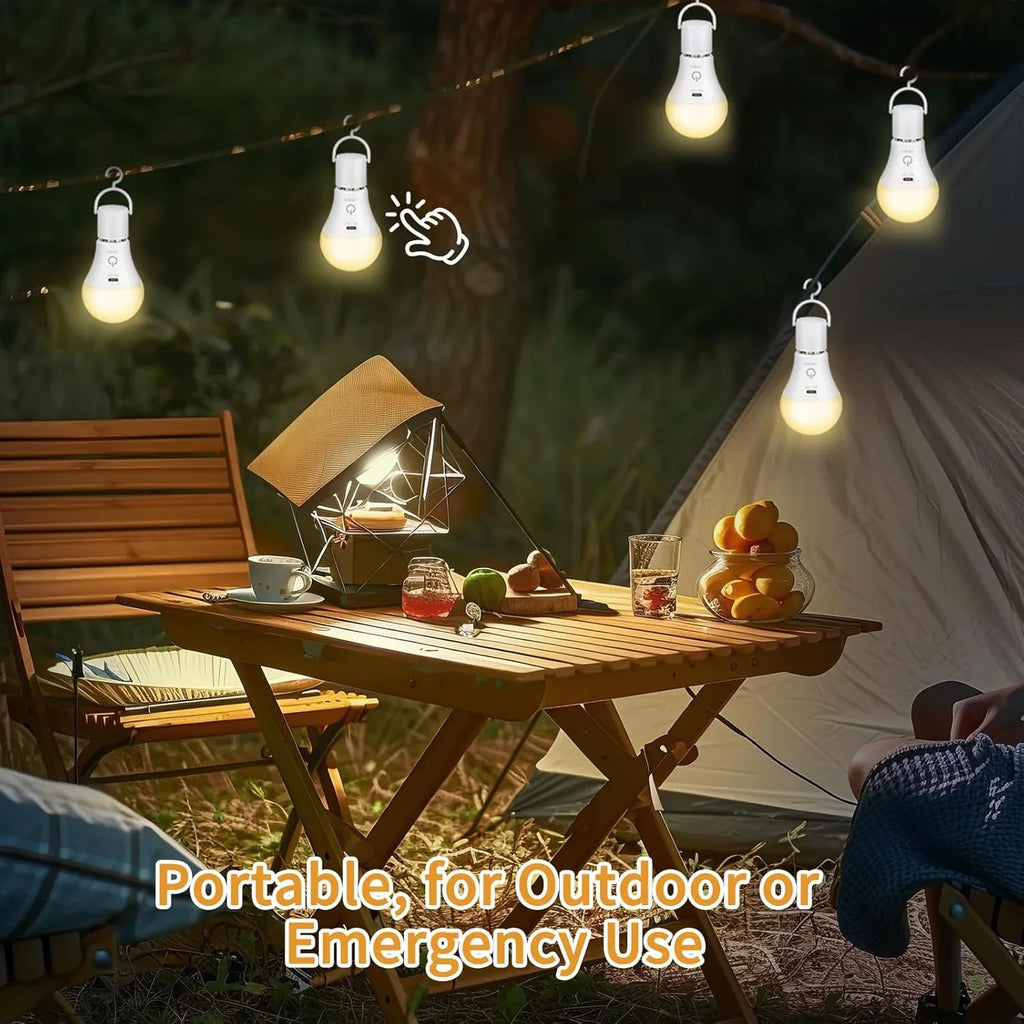 Rechargeable RGB Light Bulb — Remote Control Battery-Powered Smart Light