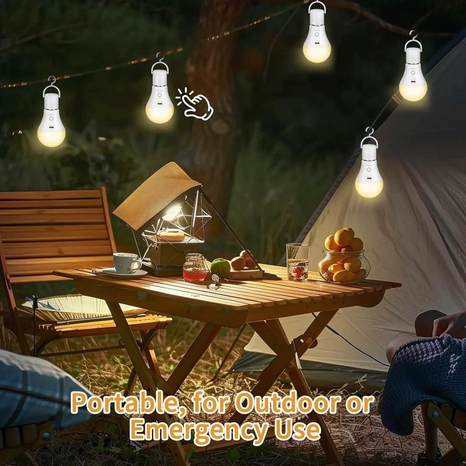 Rechargeable RGB Light Bulb — Remote Control Battery-Powered Smart Light