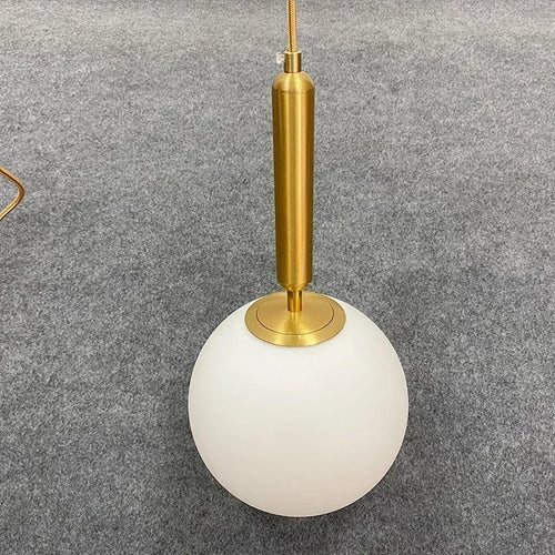 Glass Ball Pendant Light — Frosted Glow Bedside & Kitchen Island Fixture