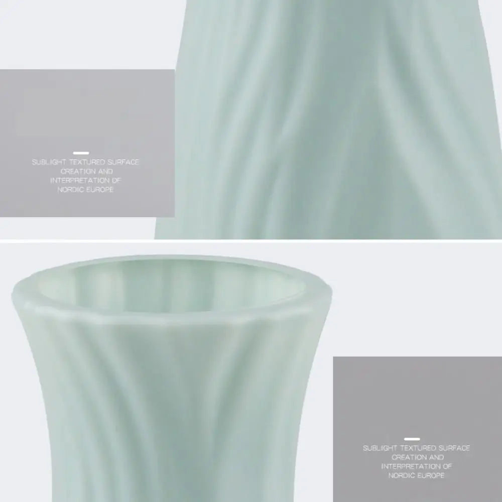 Modern Ceramic-Look Flower Vase — Minimalist Living Room Container
