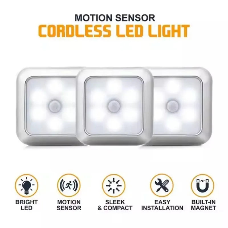 Motion Sensor Cabinet Wall Lamp — Wireless Closet & Corridor Light