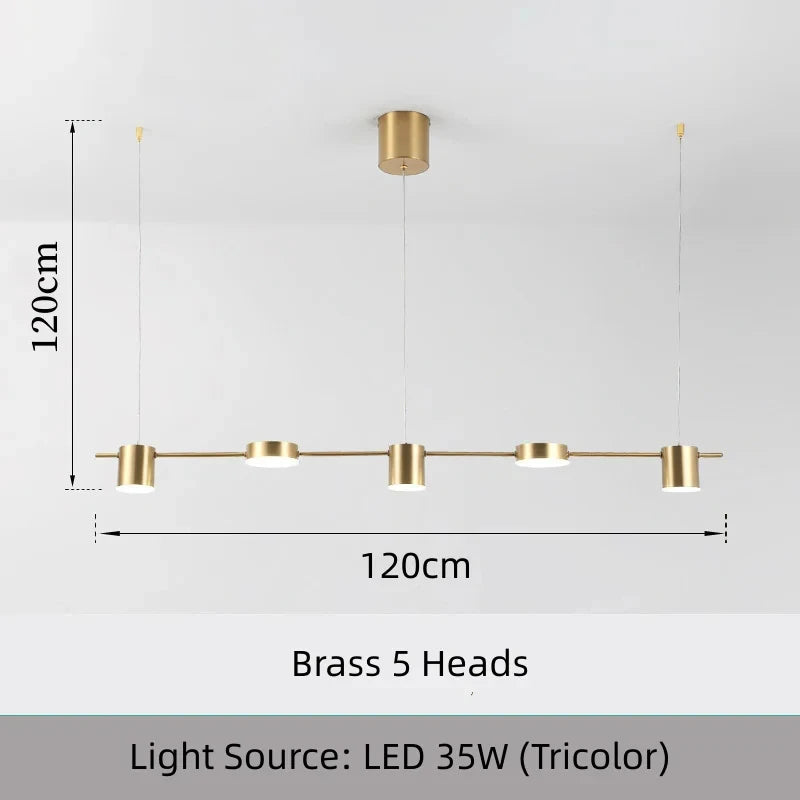 Modern Multi-Head LED Chandelier — Dimmable Smart Ceiling Fixture for Dining & Office