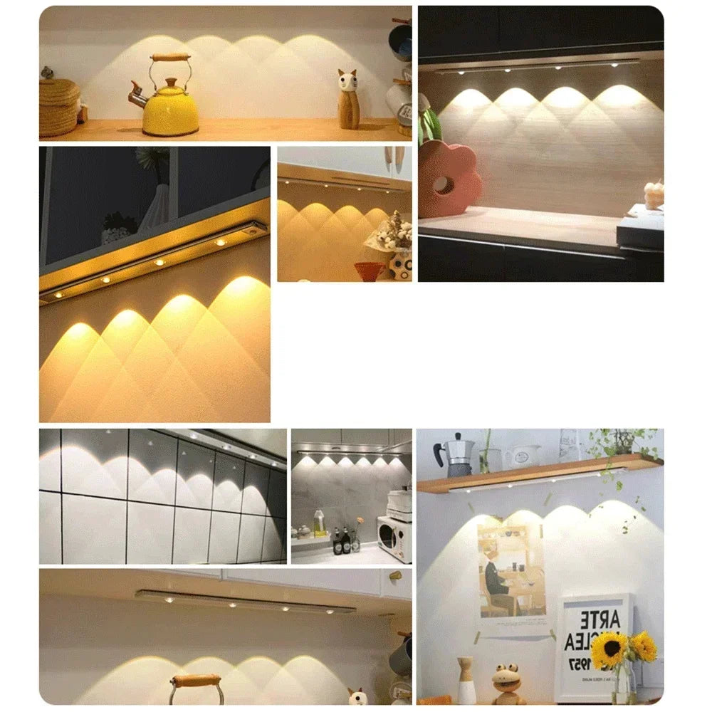 Ultra-Thin LED Cabinet Light — Motion Sensor Wireless Under-Cabinet Lamp