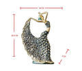Peacock Dancer Ceramic Sculpture — Luxury Abstract Art Statue