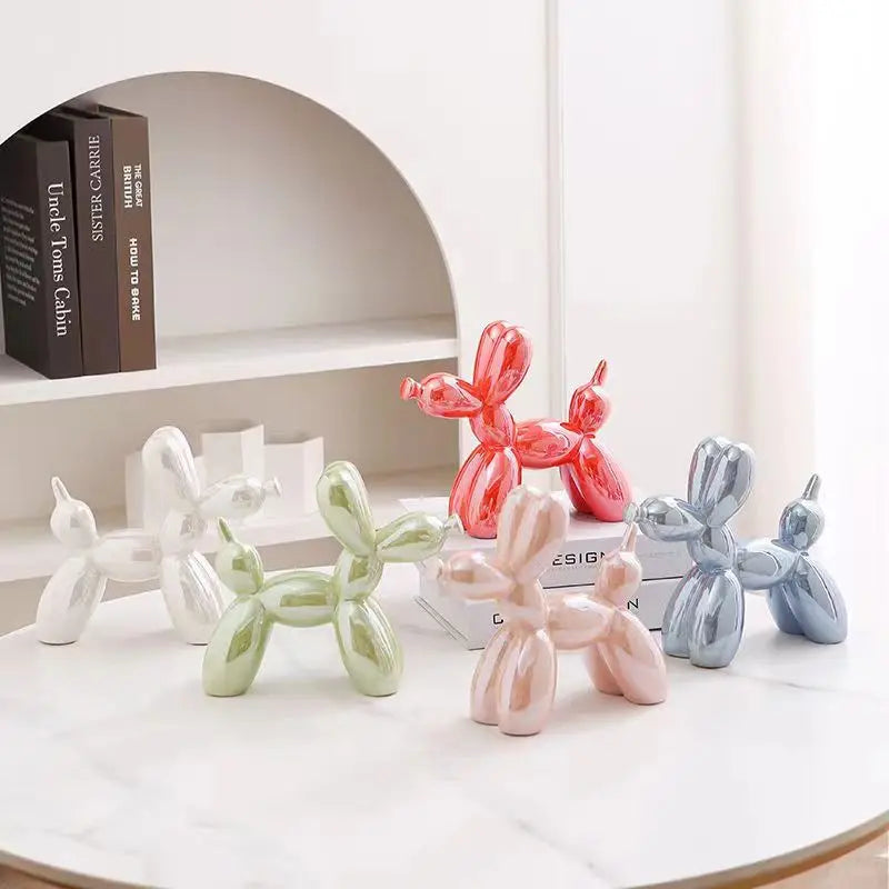 Ceramic Balloon Dog Sculpture — Nordic Modern Decorative Figurine