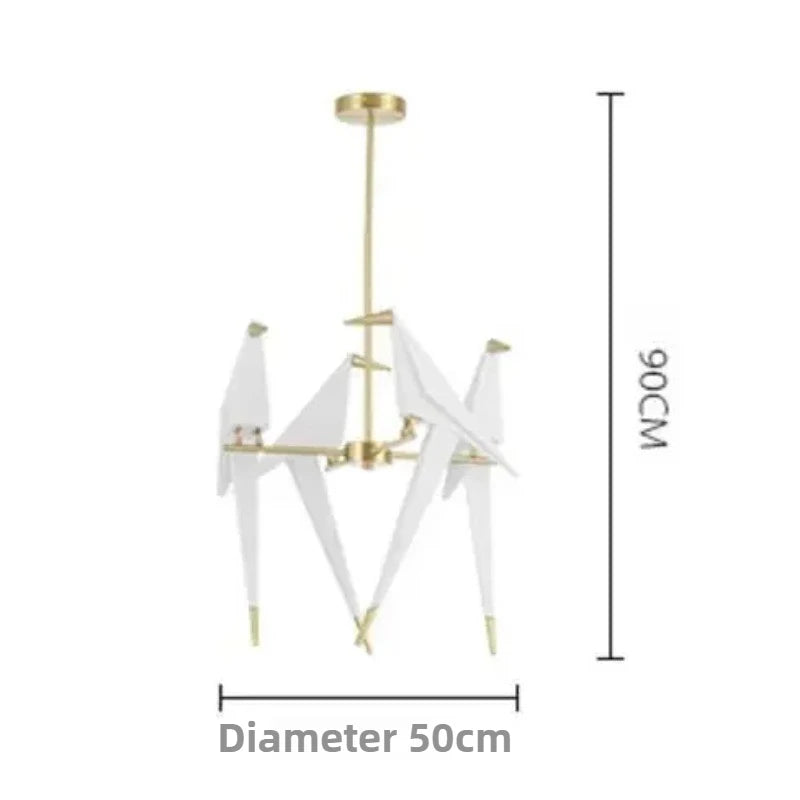Origami Paper Bird Chandelier — Designer Bird Lamp Collection
