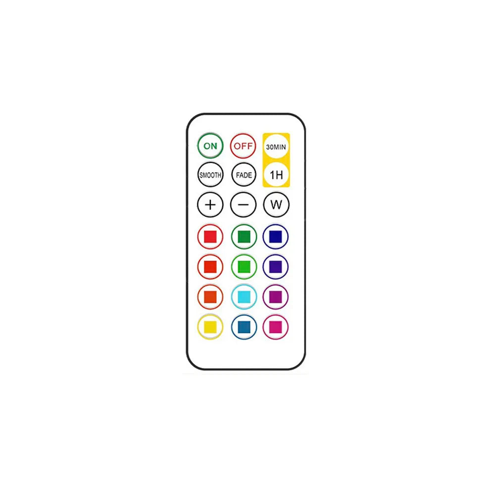 RGBW LED Puck Light Kit — 16-Color Remote Control Under Cabinet Light