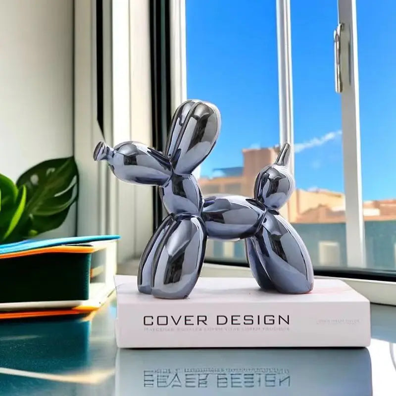 Ceramic Balloon Dog Sculpture — Nordic Modern Decorative Figurine