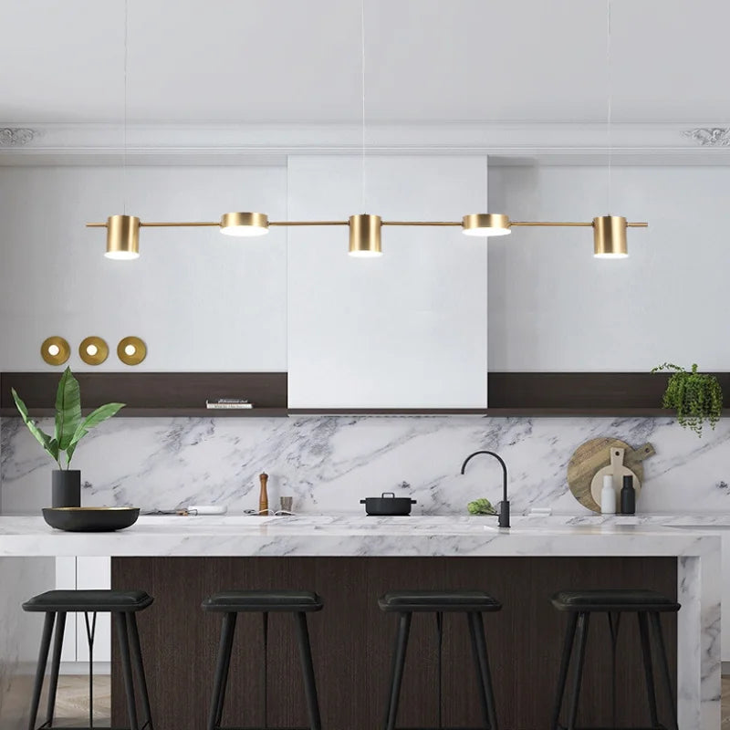 Modern Multi-Head LED Chandelier — Dimmable Smart Ceiling Fixture for Dining & Office