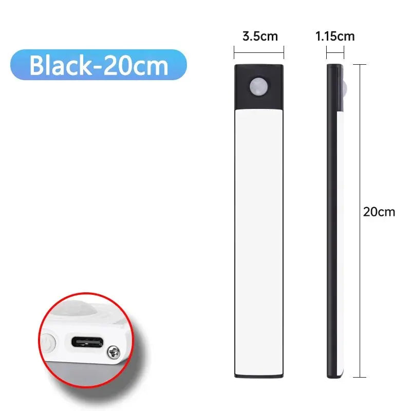 USB-C Rechargeable LED Cabinet Light — Ultra-Thin Motion Sensor Strip