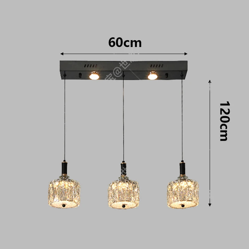 Crystal Restaurant Chandelier — Grand Multi-Head Villa Ceiling Light