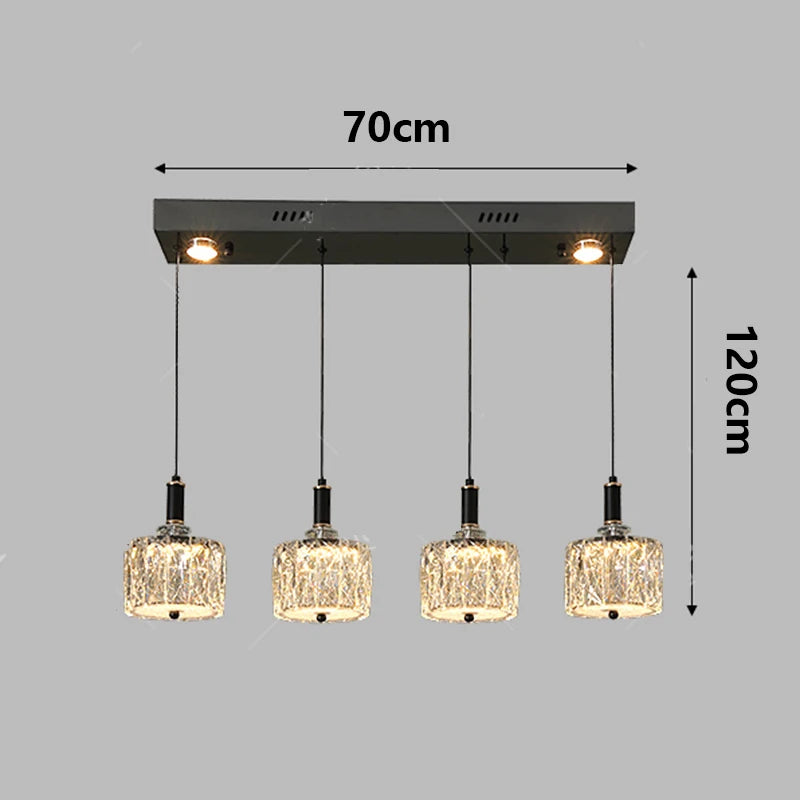 Crystal Restaurant Chandelier — Grand Multi-Head Villa Ceiling Light