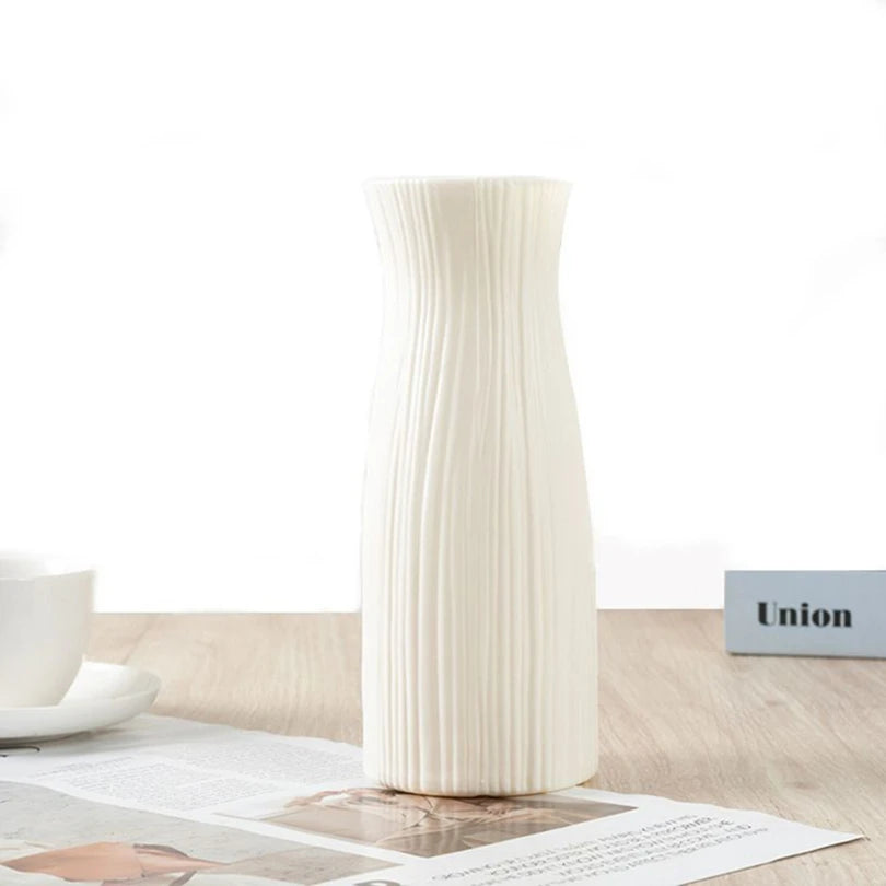 Concise Ceramic-Look Plastic Vase — Event & Bonsai Display Pot