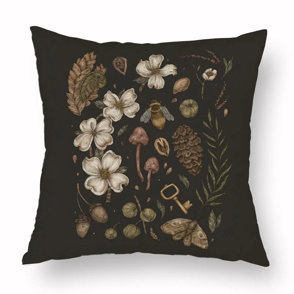 Woven Animal Print Pillow Cover — Textured Sofa & Car Cushion