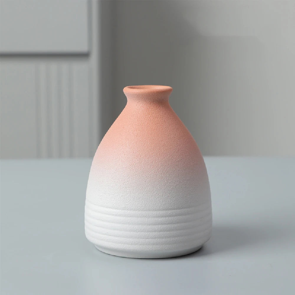 Small Japanese-Style Ceramic Bud Vase — Simple Tabletop Ornament