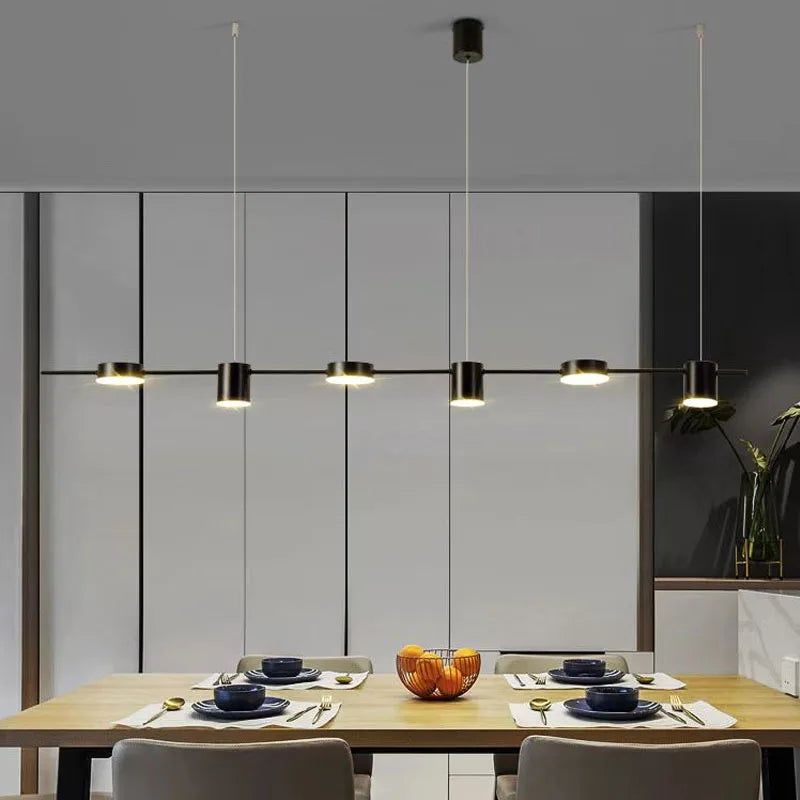 Modern Multi-Head LED Chandelier — Dimmable Smart Ceiling Fixture for Dining & Office