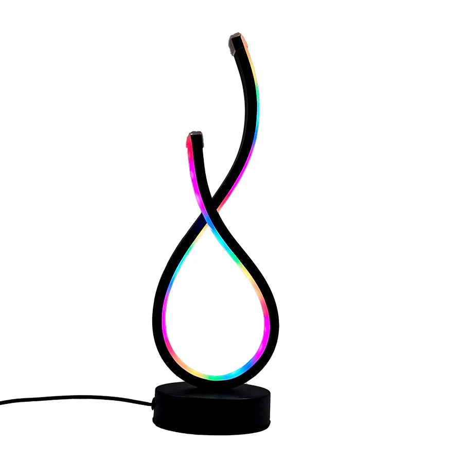 Modern LED Desk Lamp — USB-Powered Adjustable Task Light with RGB Accent
