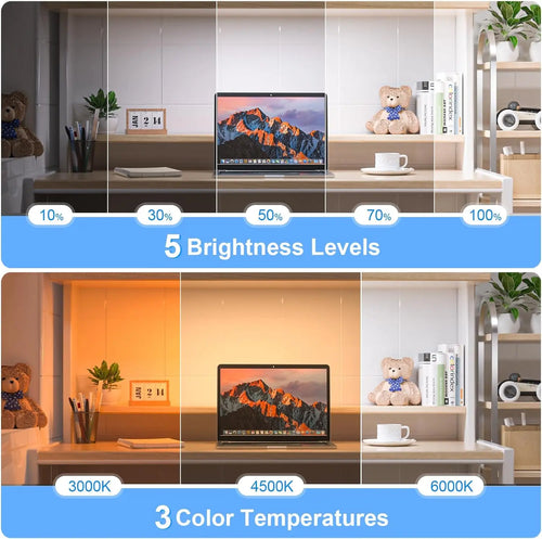 Dimmable Rechargeable Makeup Light — 3-Color Magnetic Cabinet Lamp