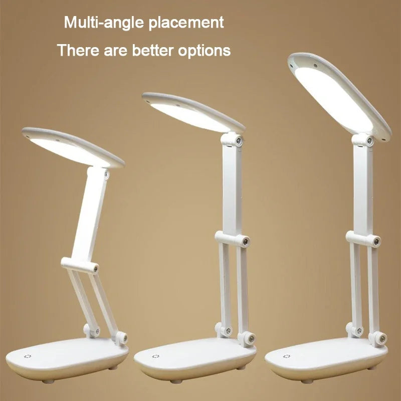 Foldable Touch-Control LED Desk Lamp — USB Rechargeable Eye-Care Light