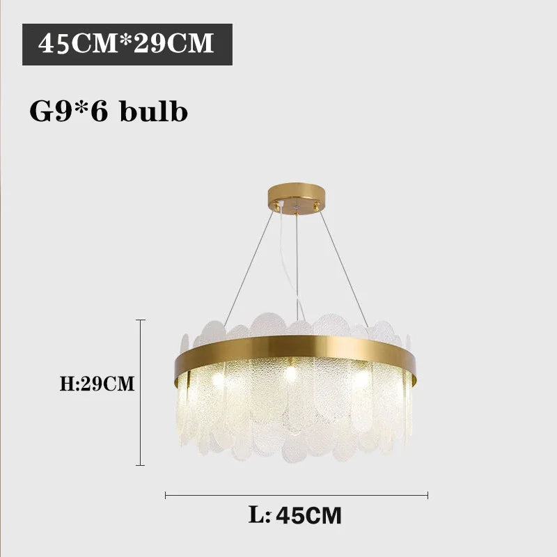 Crystal Ceiling Chandelier — Modern Art Deco Light for Bedroom & Dining Room