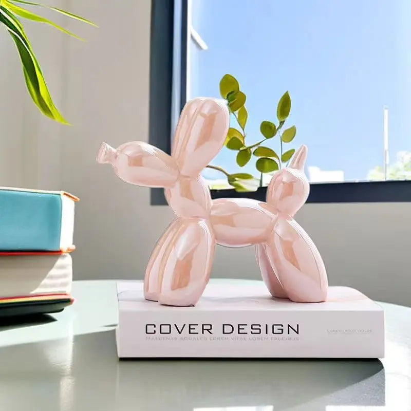 Ceramic Balloon Dog Sculpture — Nordic Modern Decorative Figurine
