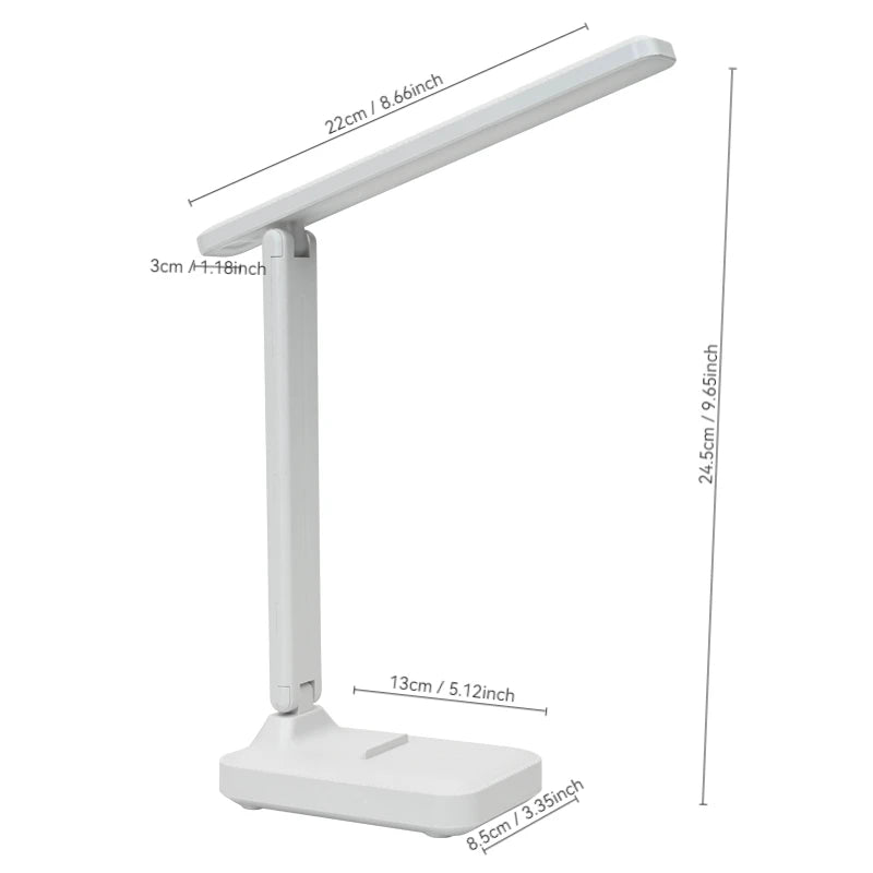 Touch-Control Dimmable Desk Lamp — 3-Level Eye Protection Table Light