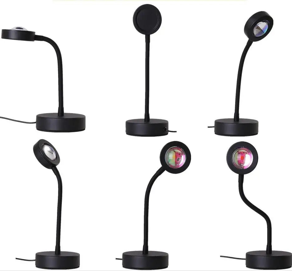 Sunset Projector Lamp — Rotating Mood Light for Photography & Decor