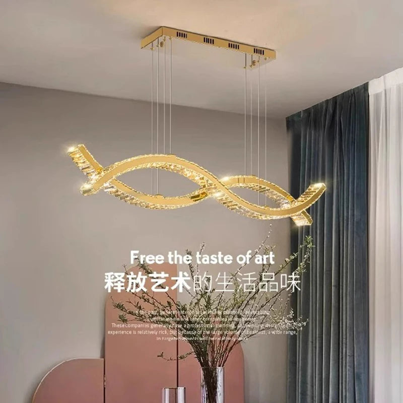 Luxury Crystal Gold Chandelier — Multi-Arm Living & Dining Room Light