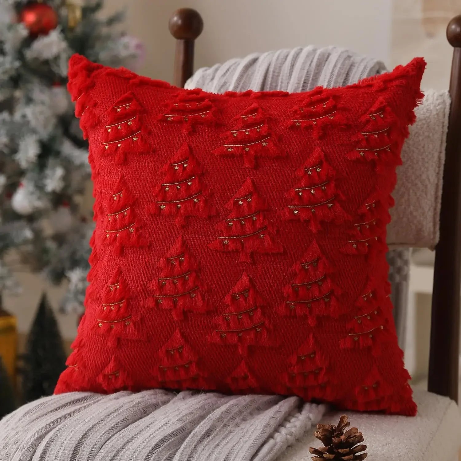 Corduroy Boho Windmill Pillow Cover — Textured Ribbed Cushion Cover