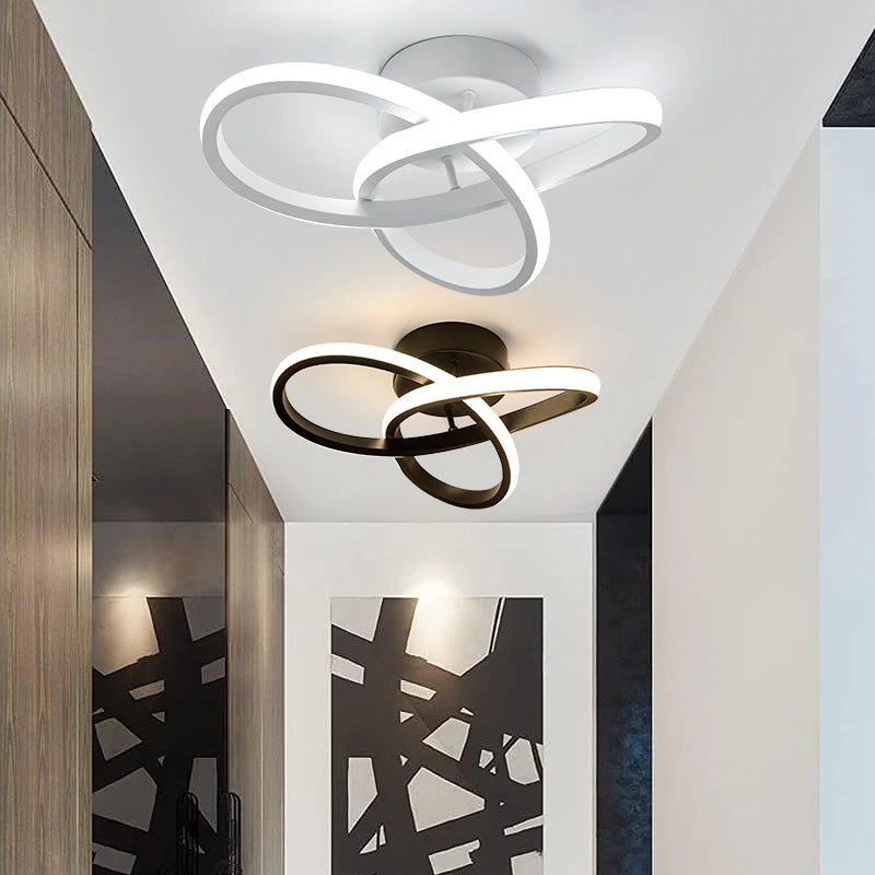 Modern Tri-Color LED Ceiling Light — Surface-Mount Bedroom & Dining Fixture