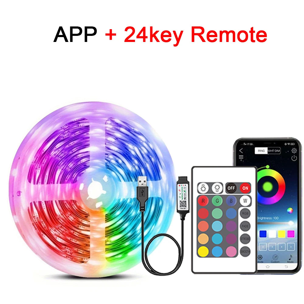 RGB LED Strip Lights — Music Sync App & Remote Controlled Ambient Strip