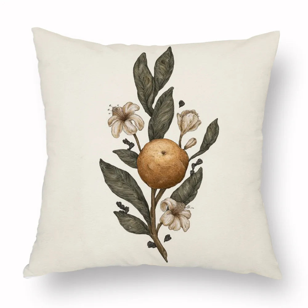 Woven Animal Print Pillow Cover — Textured Sofa & Car Cushion