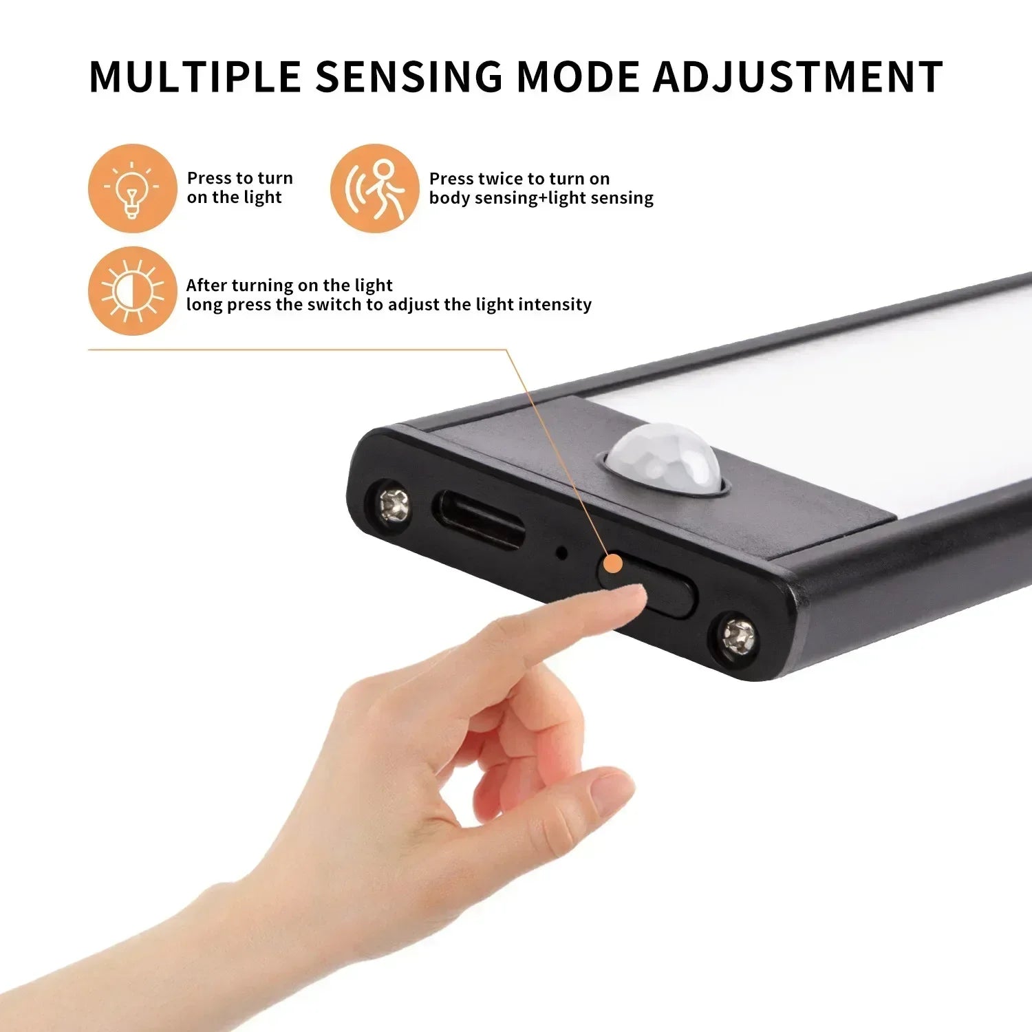Rechargeable Magnetic Cabinet Light — USB Motion Sensor LED Strip