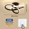 Modern Tri-Color LED Ceiling Light — Surface-Mount Bedroom & Dining Fixture